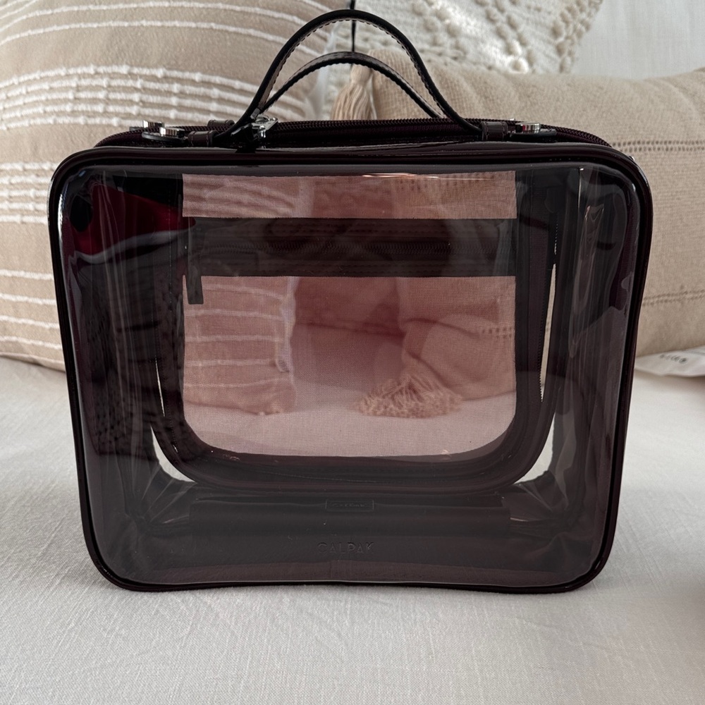 Calpak Large Cosmetic Bag - limited glazed chery